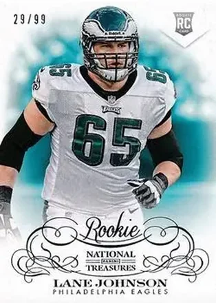 2013 Panini National Treasures #177 - Lane Johnson - Philadelphia Eagles