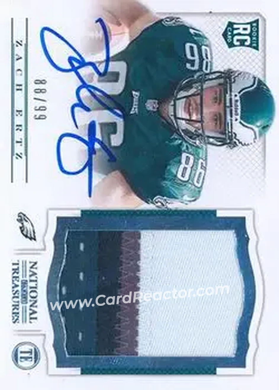 2013 Panini National Treasures #240 - Zach Ertz - Philadelphia Eagles - Front