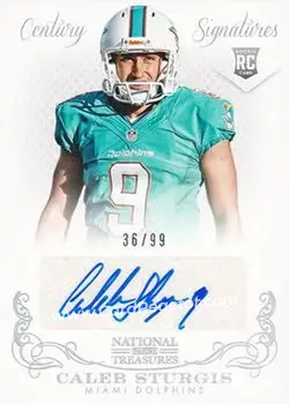 2013 Panini National Treasures #255 - Caleb Sturgis - Miami Dolphins