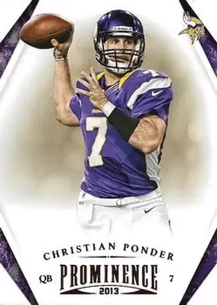 2013 Panini Prominence #55 - Christian Ponder - Minnesota Vikings