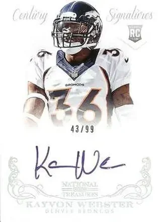 2013 Panini National Treasures #318 - Kayvon Webster - Denver Broncos
