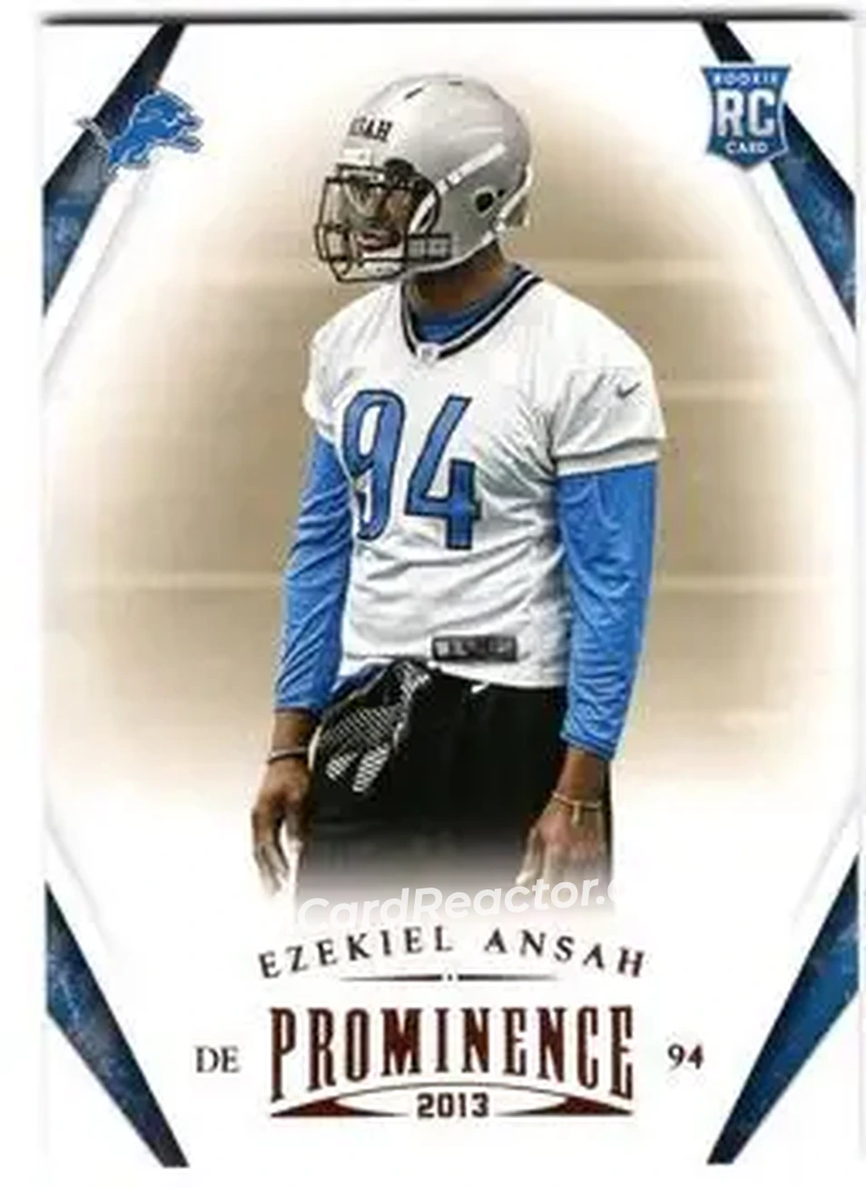 2013 Panini Prominence #134 - Ezekiel Ansah - Detroit Lions - Front 2013 Panini Prominence #134 - Ezekiel Ansah - Detroit Lions - Front