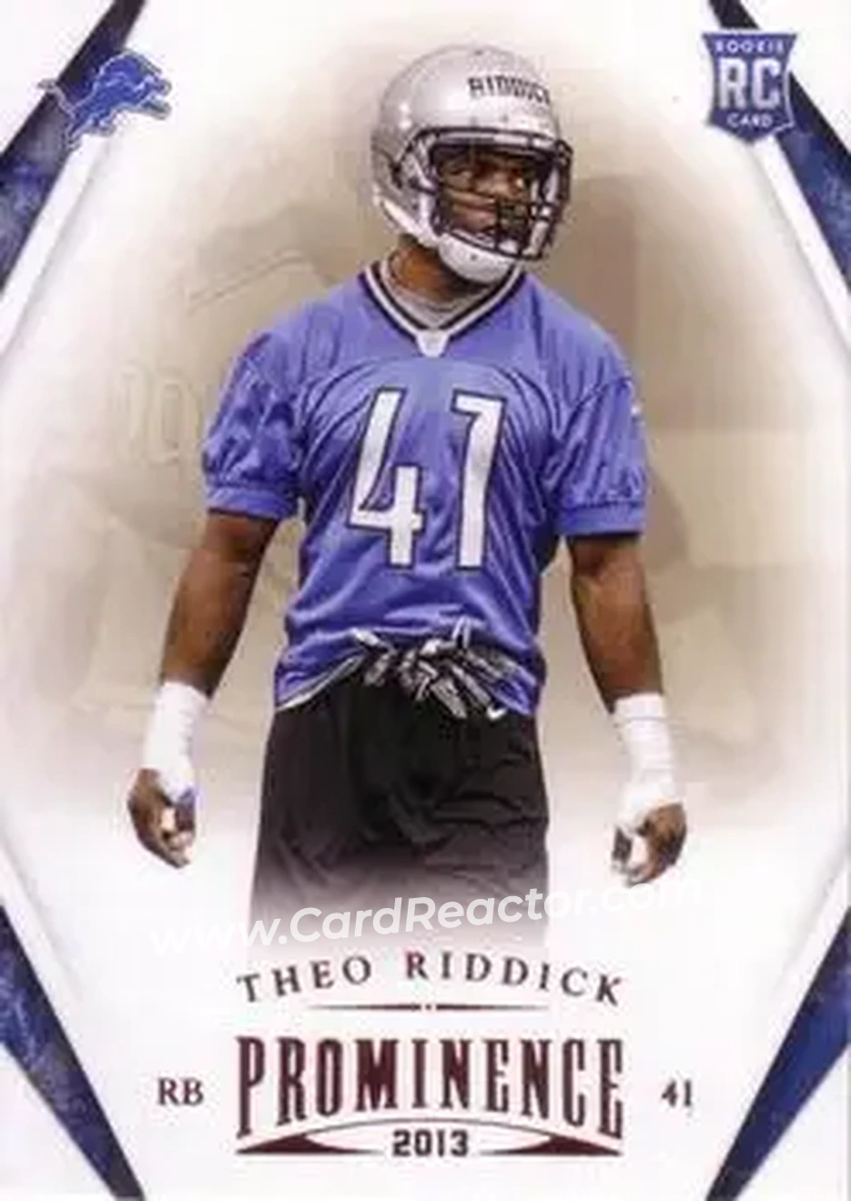 2013 Panini Prominence #191 - Theo Riddick - Detroit Lions - Front 2013 Panini Prominence #191 - Theo Riddick - Detroit Lions - Front