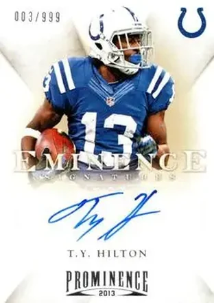 2013 Panini Prominence - Eminence Signatures #13 - T.Y. Hilton - Indianapolis Colts