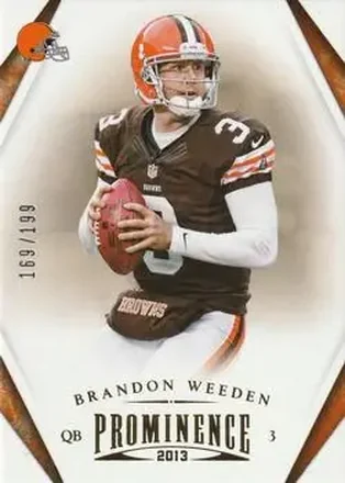 2013 Panini Prominence - Gold #23 - Brandon Weeden - Cleveland Browns