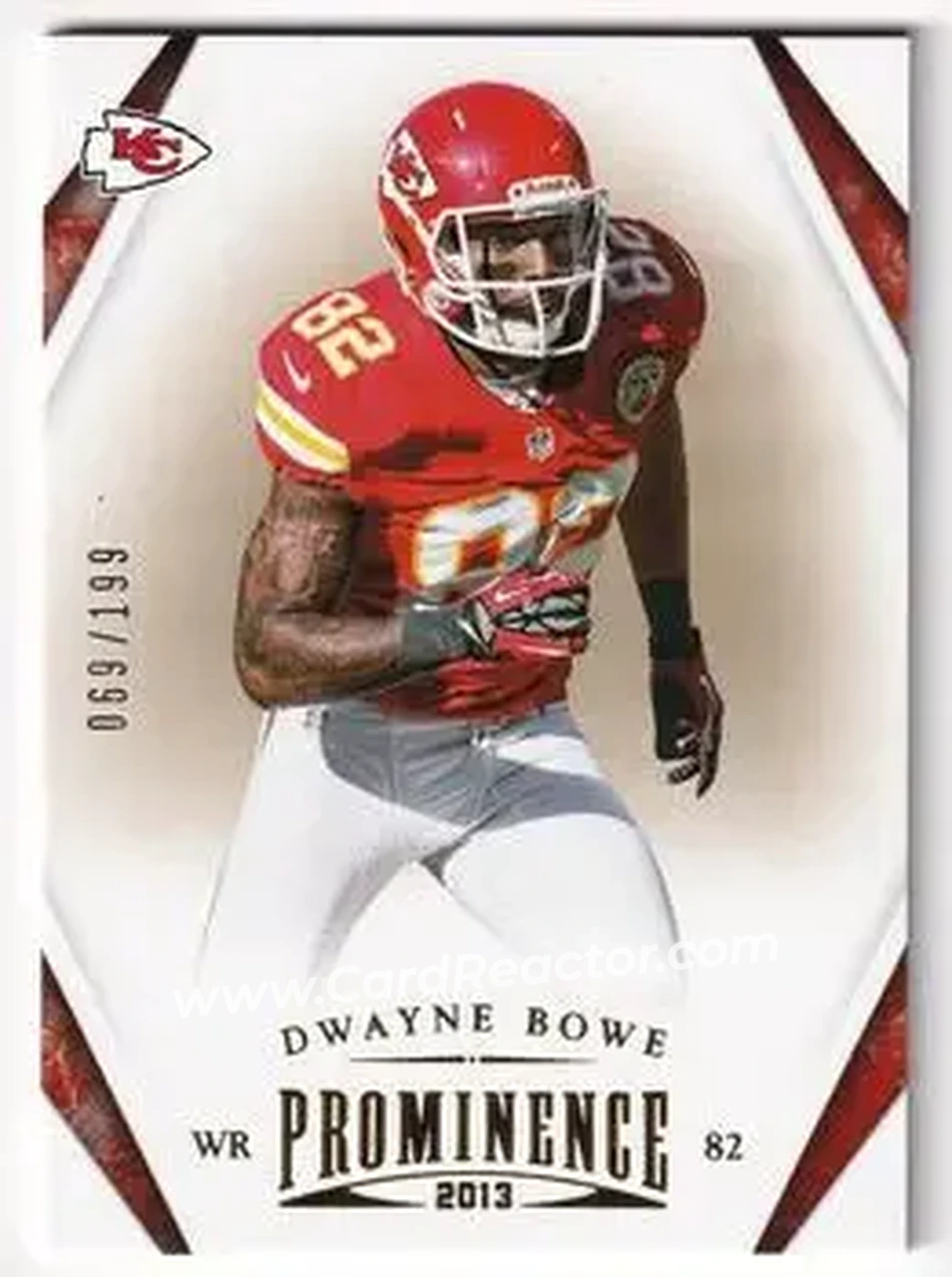 2013 Panini Prominence - Gold #50 - Dwayne Bowe - Kansas City Chiefs - Front