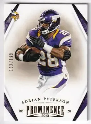 2013 Panini Prominence - Gold #57 - Adrian Peterson - Minnesota Vikings