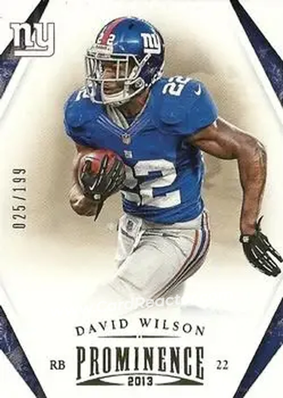 2013 Panini Prominence - Gold #66 - David Wilson - New York Giants