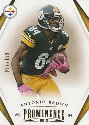 2013 Panini Prominence - Gold #77 - Antonio Brown - Pittsburgh Steelers