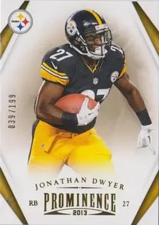 2013 Panini Prominence - Gold #78 - Jonathan Dwyer - Pittsburgh Steelers