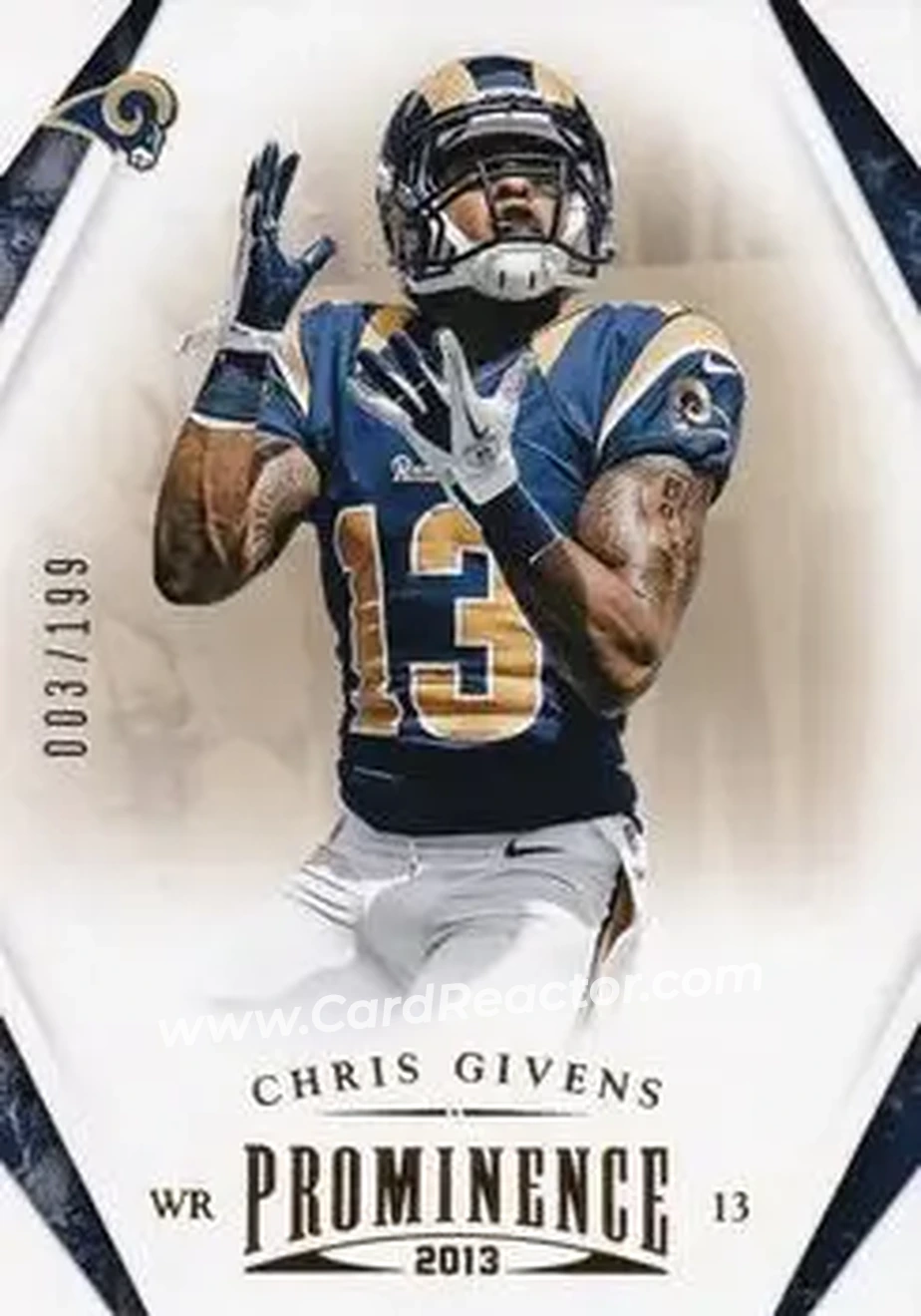 2013 Panini Prominence - Gold #80 - Chris Givens - St. Louis Rams