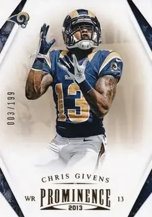 2013 Panini Prominence - Gold #80 - Chris Givens - St. Louis Rams