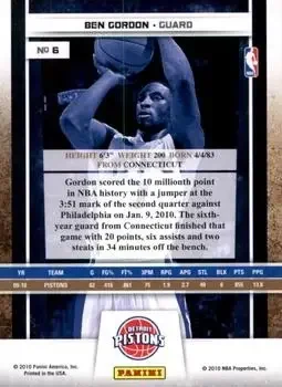Back of Ben Gordon