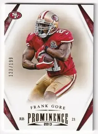2013 Panini Prominence - Gold #88 - Frank Gore - San Francisco 49ers