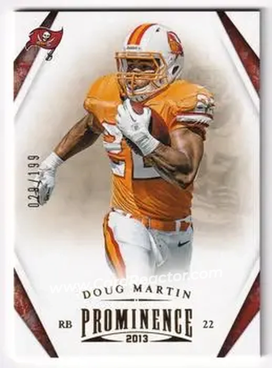 2013 Panini Prominence - Gold #94 - Doug Martin - Tampa Bay Buccaneers - Front 2013 Panini Prominence - Gold #94 - Doug Martin - Tampa Bay Buccaneers - Front