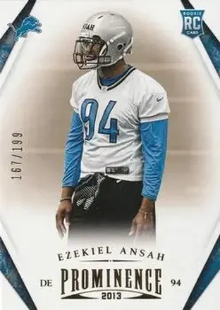 2013 Panini Prominence - Gold #134 - Ezekiel Ansah - Detroit Lions
