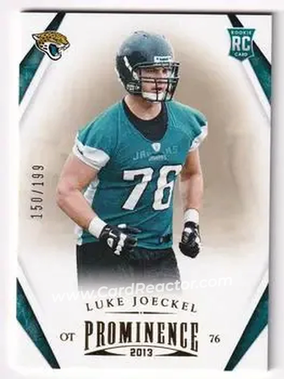2013 Panini Prominence - Gold #159 - Luke Joeckel - Jacksonville Jaguars