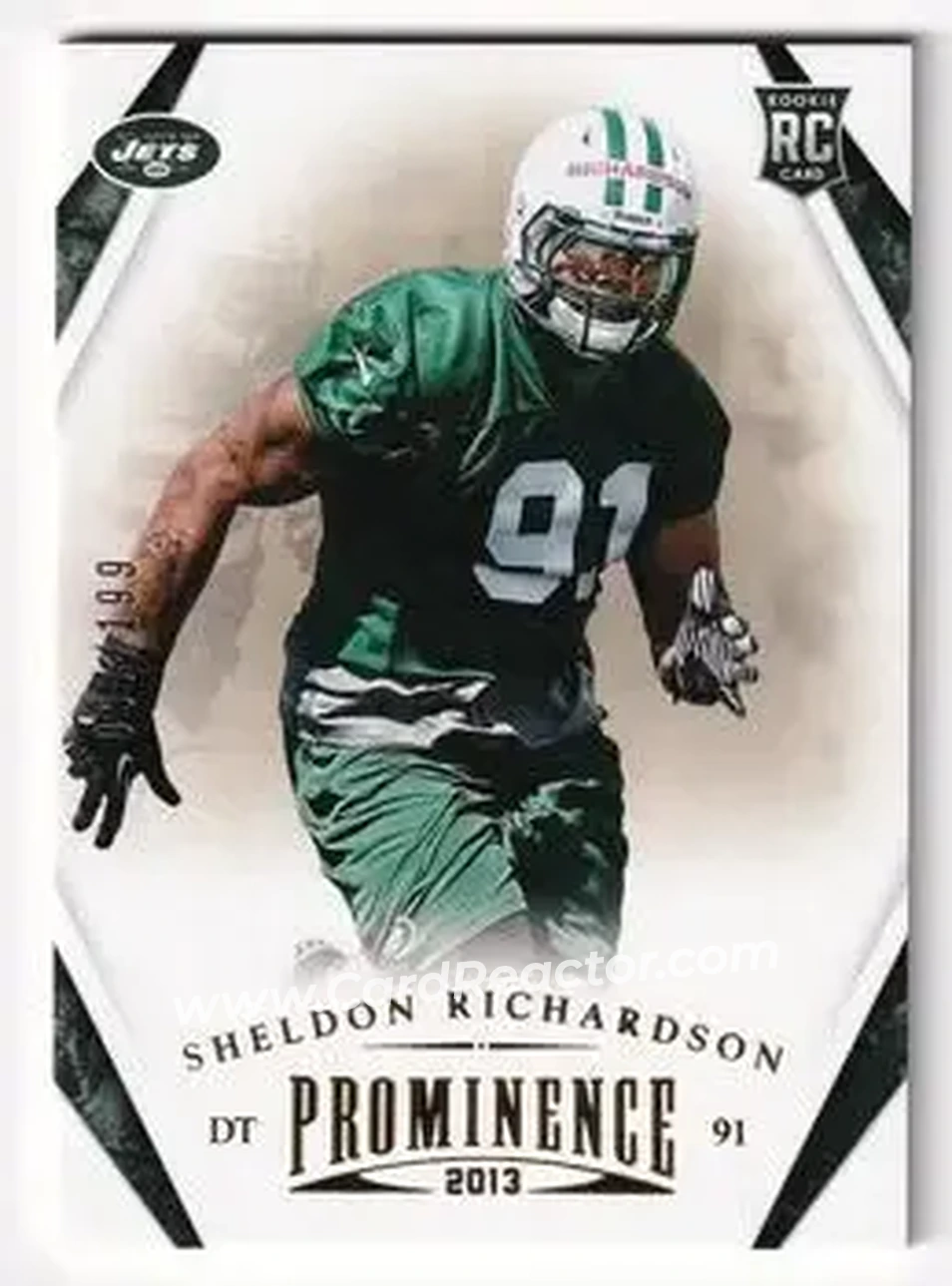 2013 Panini Prominence - Gold #184 - Sheldon Richardson - New York Jets - Front