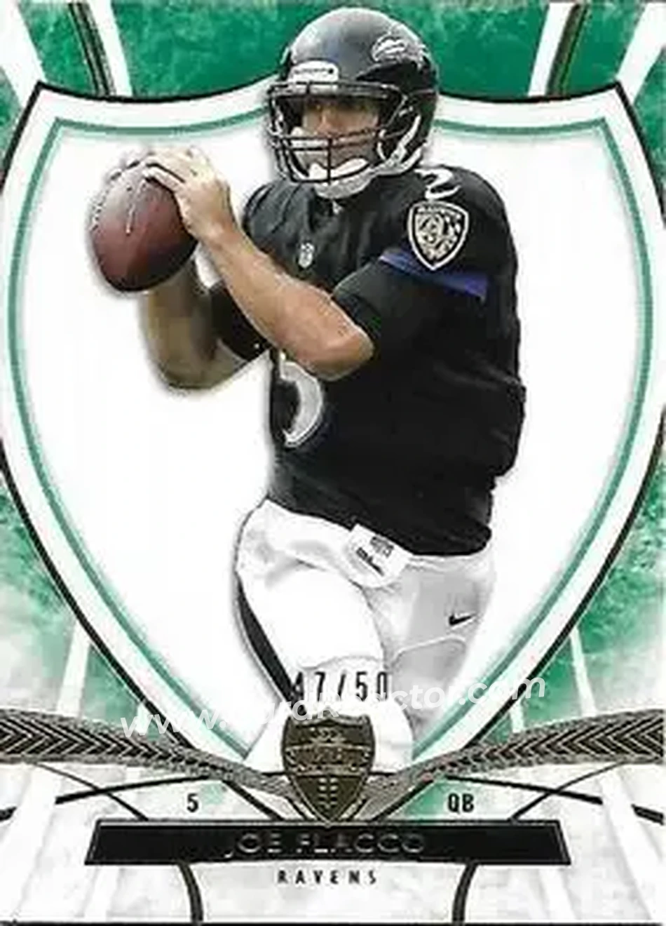 2013 Topps Supreme - Green #46 - Joe Flacco - Baltimore Ravens - Front