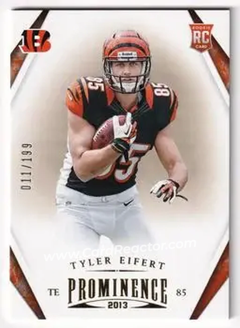 2013 Panini Prominence - Gold #194 - Tyler Eifert - Cincinnati Bengals - Front
