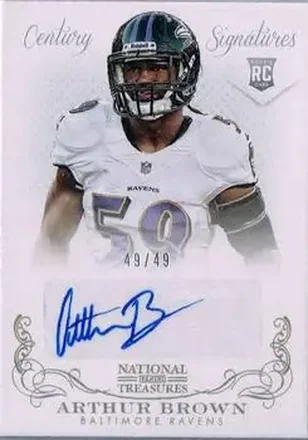 2013 Panini National Treasures - Century Gold #246 - Arthur Brown - Baltimore Ravens