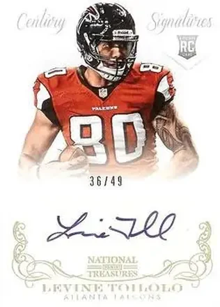 2013 Panini National Treasures - Century Gold #302 - Levine Toilolo - Atlanta Falcons