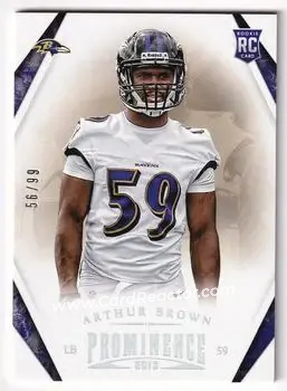 2013 Panini Prominence - Platinum #108 - Arthur Brown - Baltimore Ravens