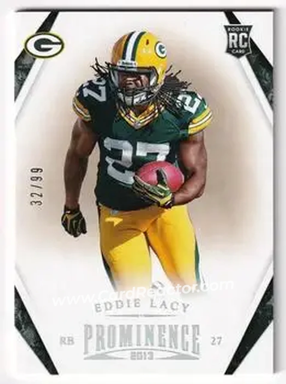 2013 Panini Prominence - Platinum #130 - Eddie Lacy - Green Bay Packers - Front 2013 Panini Prominence - Platinum #130 - Eddie Lacy - Green Bay Packers - Front