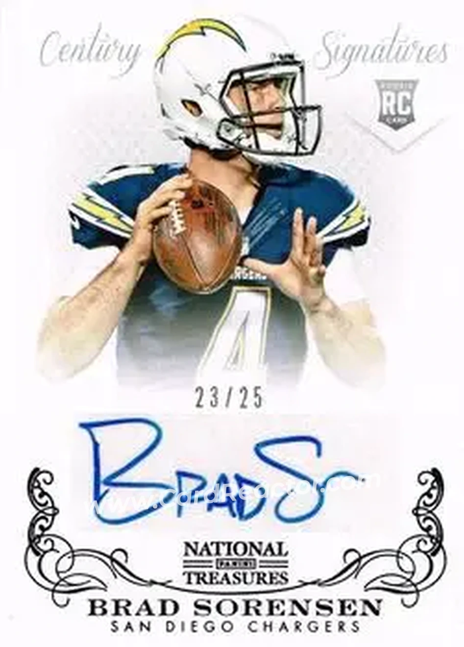 2013 Panini National Treasures - Century Black #251 - Brad Sorensen - San Diego Chargers