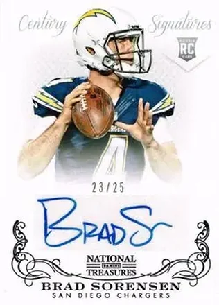 2013 Panini National Treasures - Century Black #251 - Brad Sorensen - San Diego Chargers
