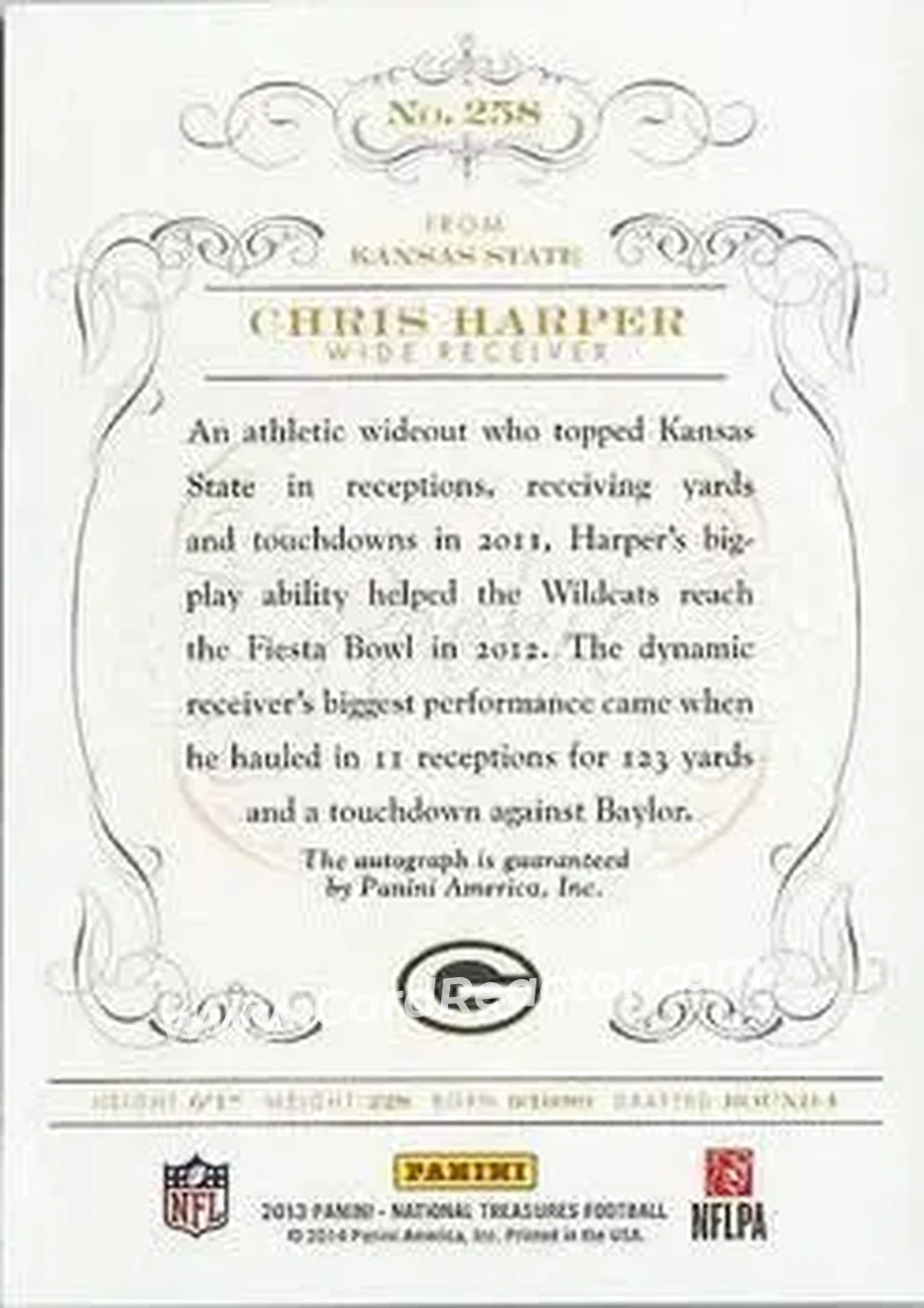 2013 Panini National Treasures - Century Black #258 - Chris Harper - Green Bay Packers - Back