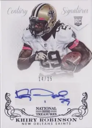 2013 Panini National Treasures - Century Black #299 - Khiry Robinson - New Orleans Saints
