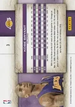 Back of Kobe Bryant