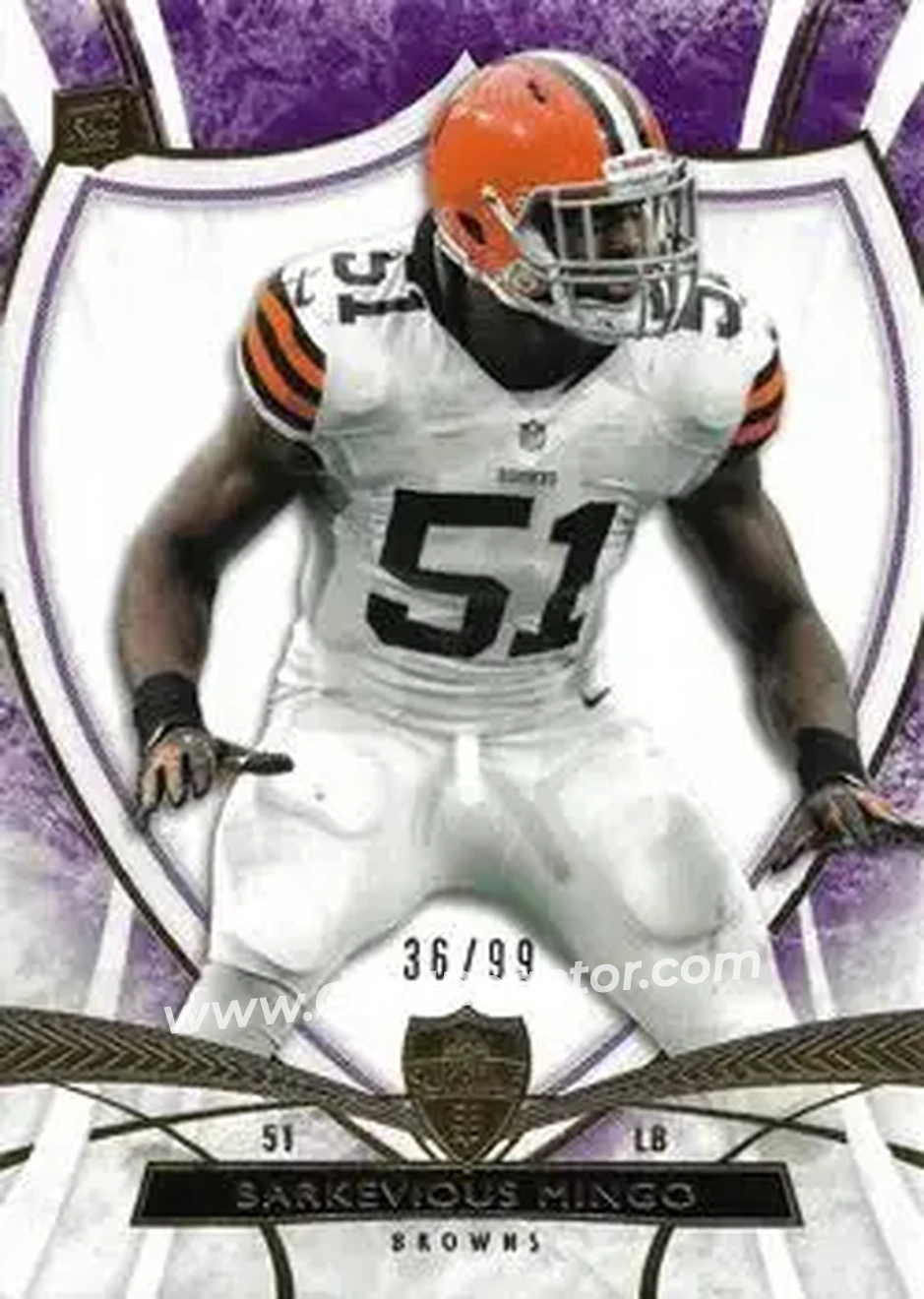 2013 Topps Supreme - Violet #3 - Barkevious Mingo - Cleveland Browns - Front