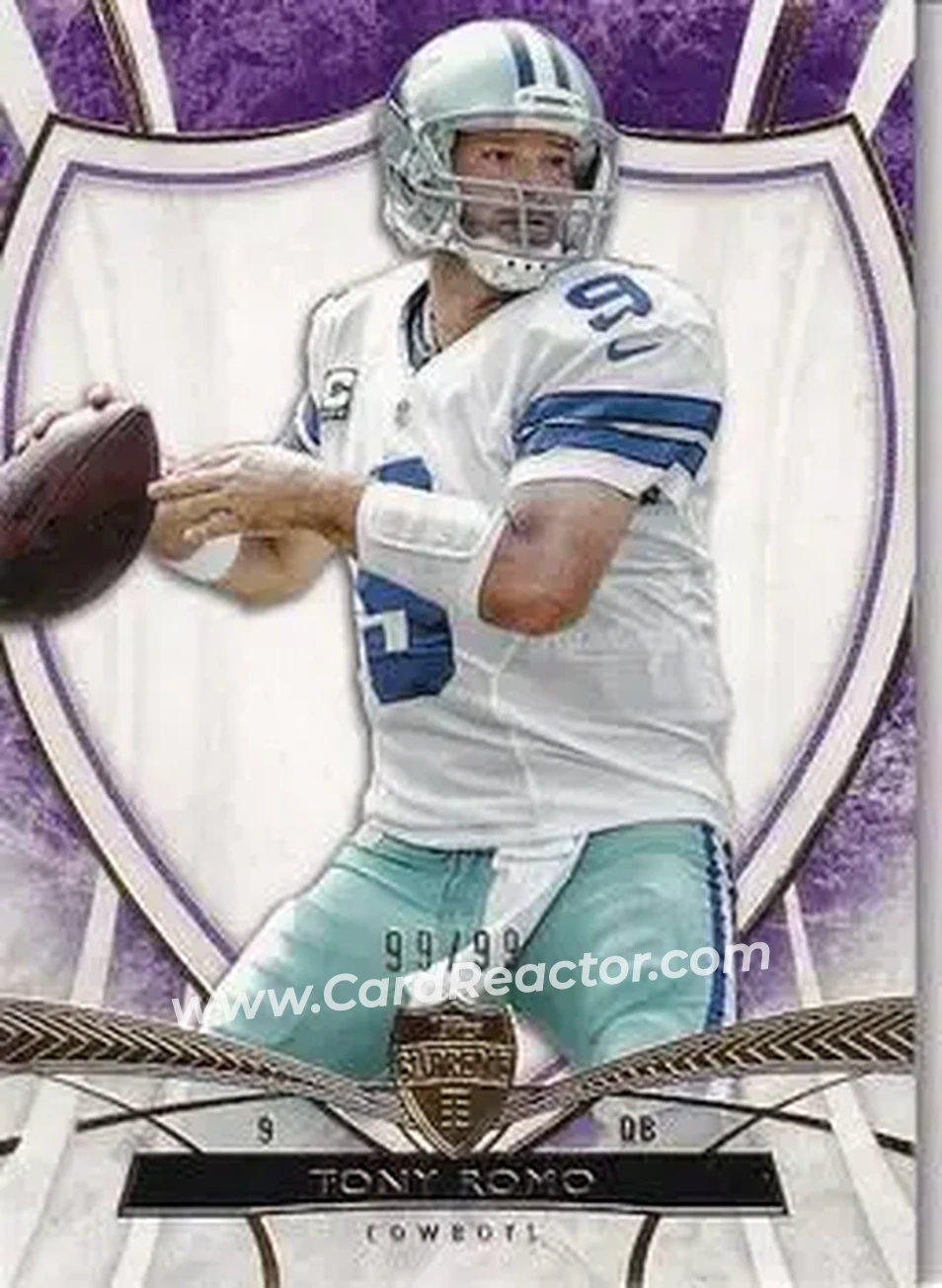 2013 Topps Supreme - Violet #12 - Tony Romo - Dallas Cowboys - Front 2013 Topps Supreme - Violet #12 - Tony Romo - Dallas Cowboys - Front