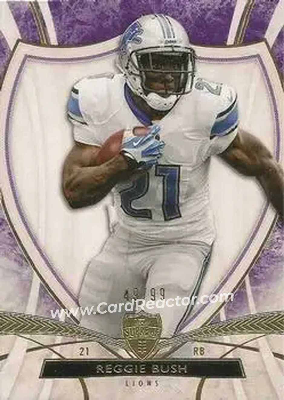 2013 Topps Supreme - Violet #87 - Reggie Bush - Detroit Lions - Front 2013 Topps Supreme - Violet #87 - Reggie Bush - Detroit Lions - Front