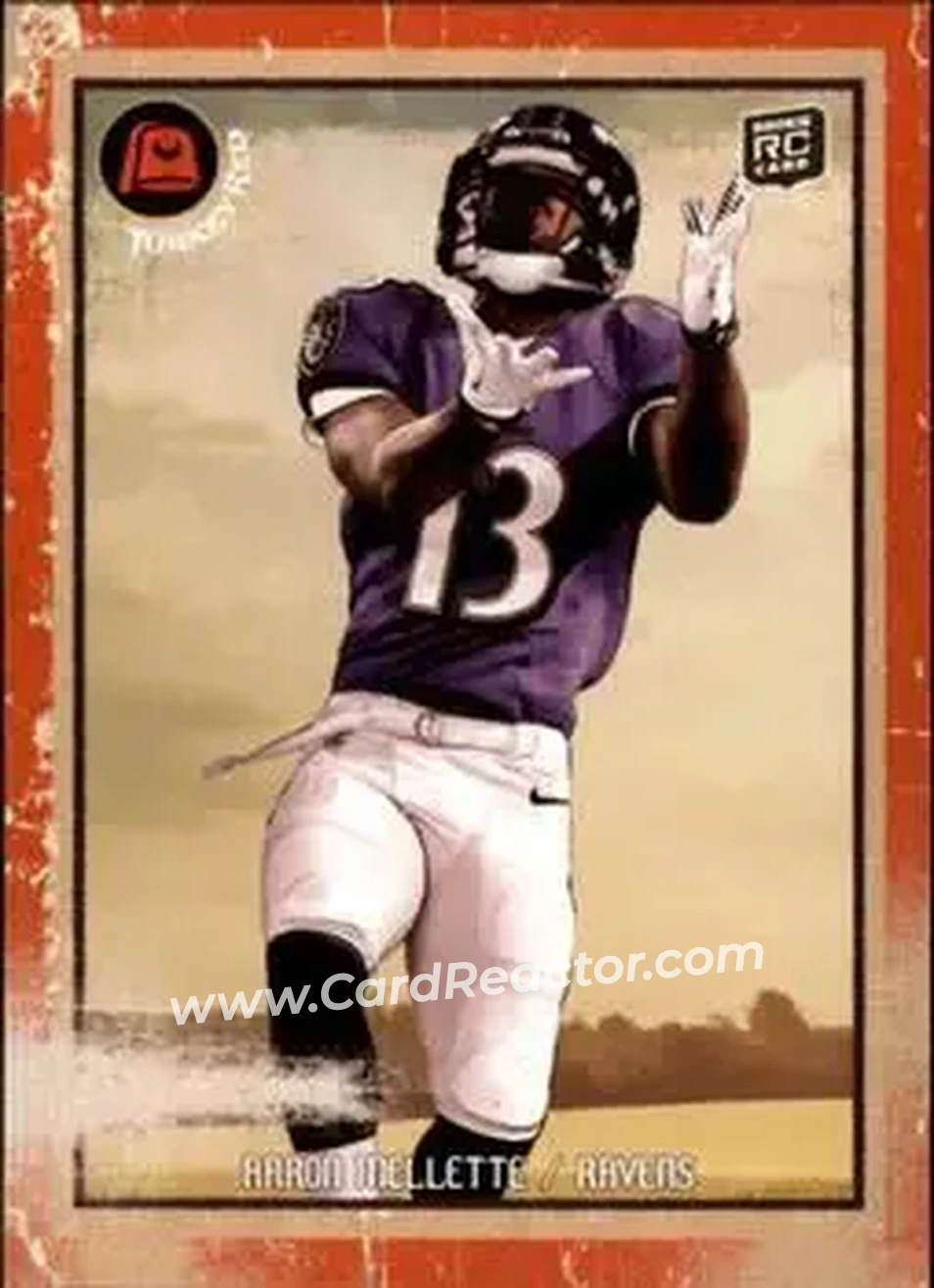 2013 Topps Turkey Red #38 - Aaron Mellette - Baltimore Ravens - Front