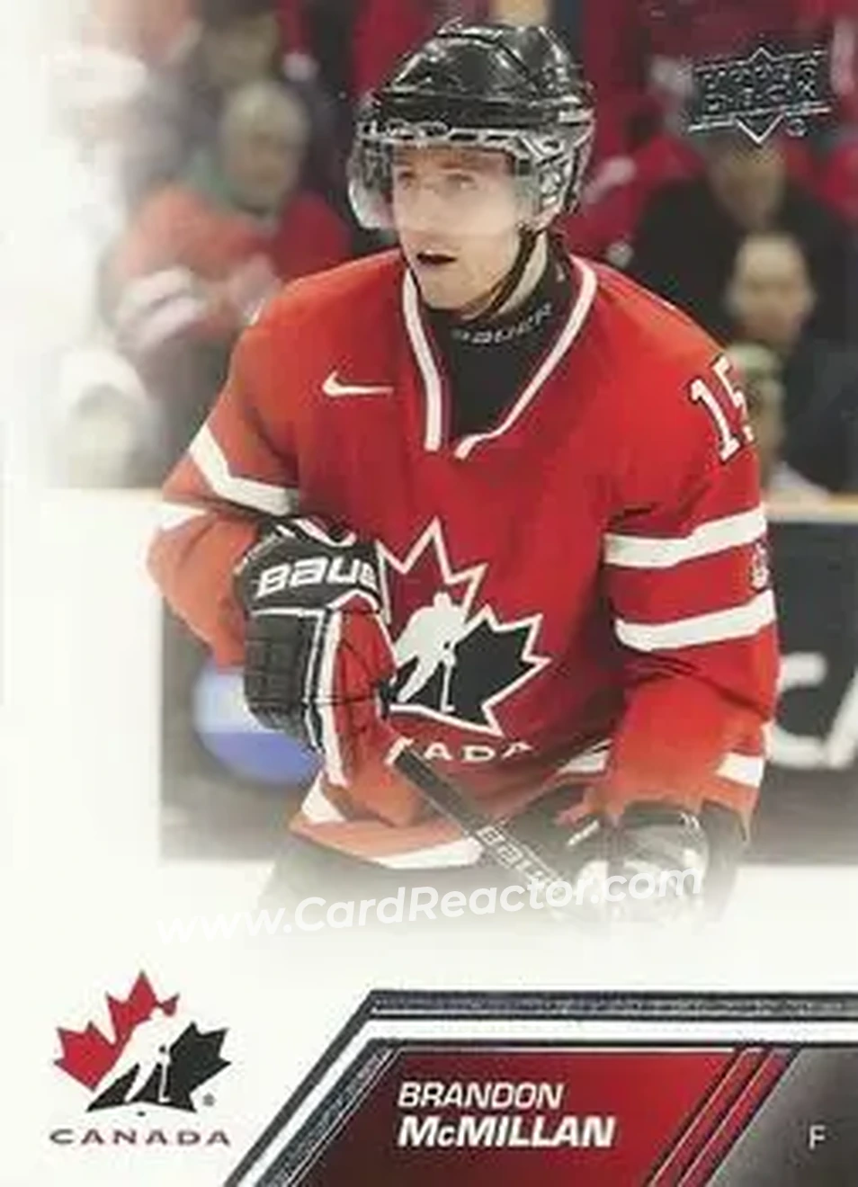 2013 Upper Deck Team Canada #15 - Brandon McMillan - Canada - Front