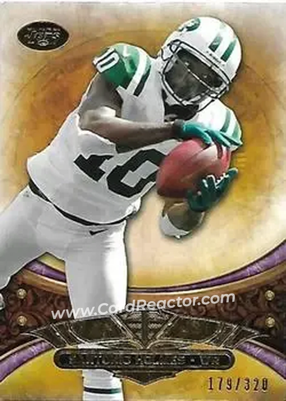 2013 Topps Triple Threads - Purple #23 - Santonio Holmes - New York Jets - Front 2013 Topps Triple Threads - Purple #23 - Santonio Holmes - New York Jets - Front