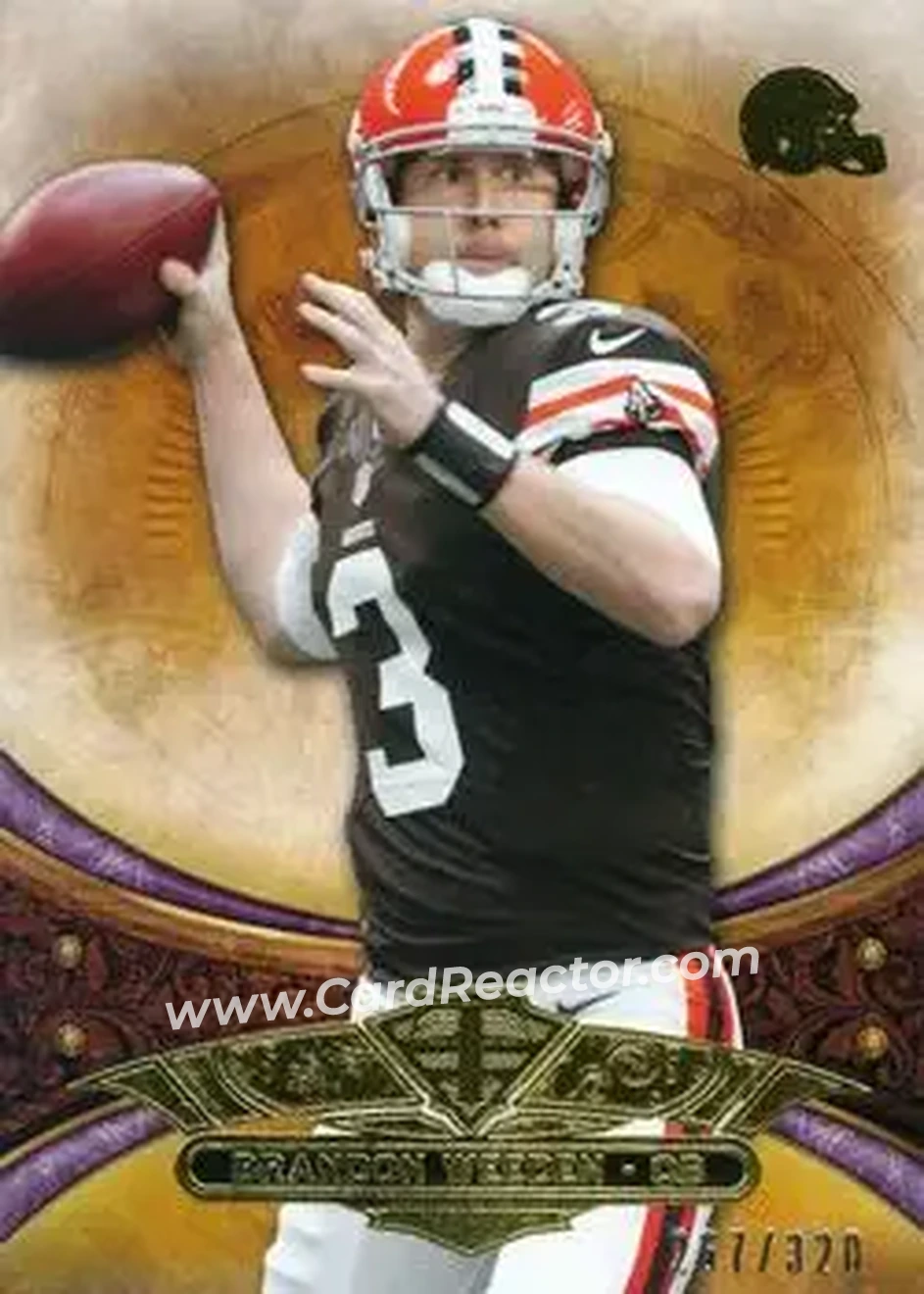 2013 Topps Triple Threads - Purple #39 - Brandon Weeden - Cleveland Browns - Front