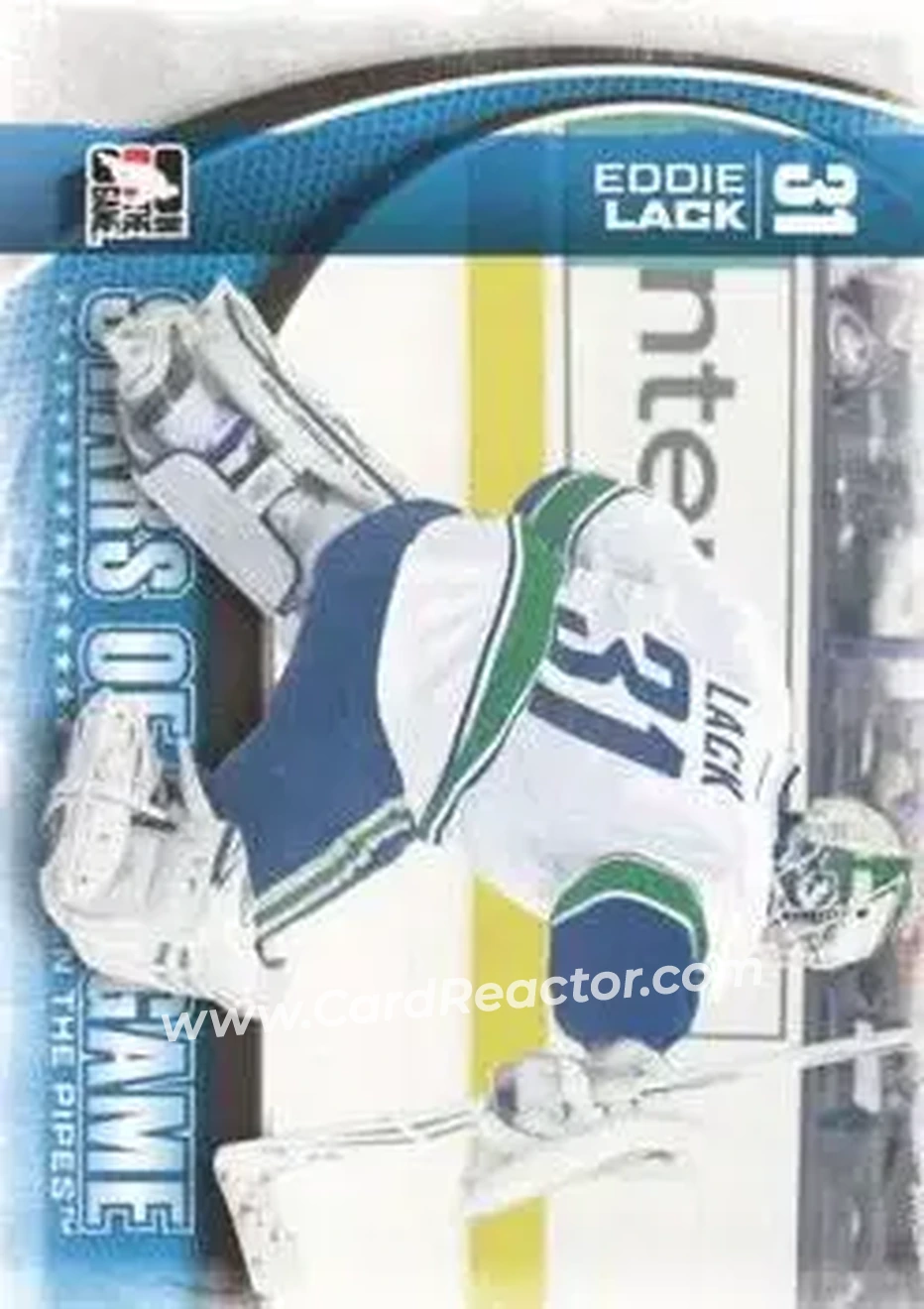 2013-14 In The Game Between the Pipes #6 - Eddie Lack - Vancouver Canucks - Front