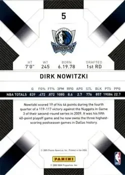 Back of Dirk Nowitzki