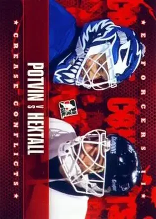 2013-14 In The Game Enforcers #91 Felix Potvin - Ron Hextall CC - Toronto Maple Leafs - Philadelphia Flyers