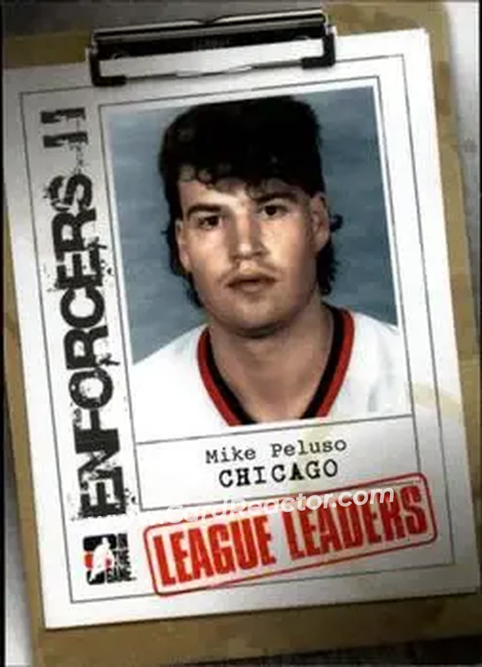 2013-14 In The Game Enforcers #111 - Mike Peluso - Chicago Blackhawks - Front