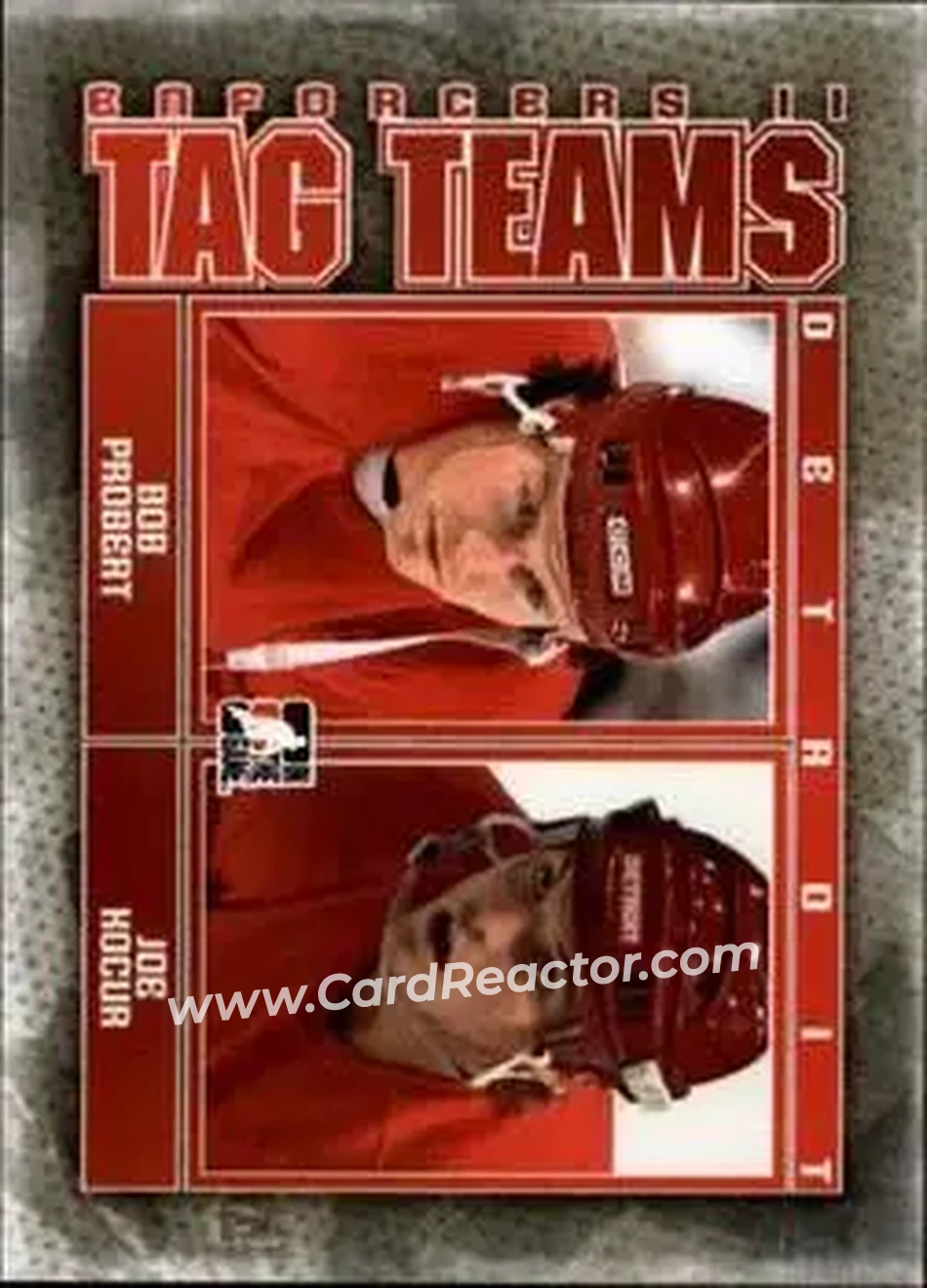 2013-14 In The Game Enforcers #118 - Bob Probert - Joe Kocur TT - Detroit Red Wings - Detroit Red Wings - Front