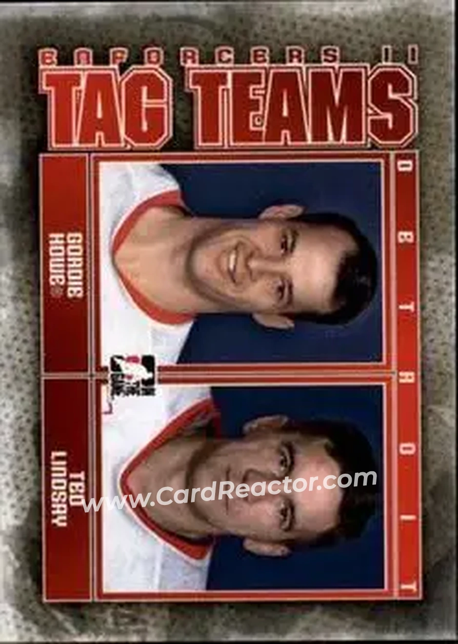 2013-14 In The Game Enforcers #132 - Gordie Howe - Ted Lindsay TT - Detroit Red Wings - Detroit Red Wings - Front