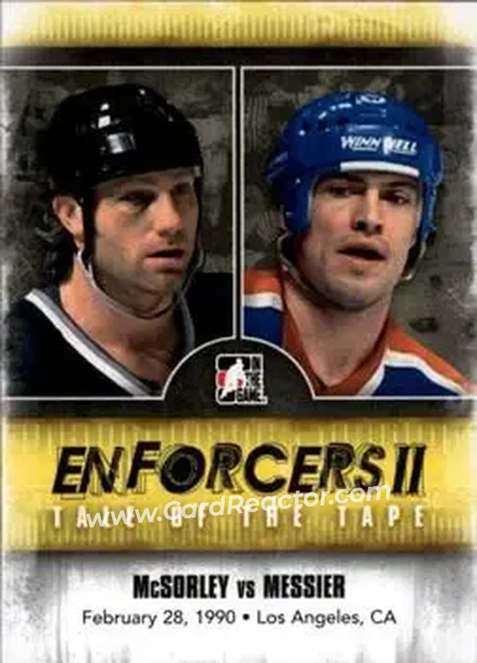 2013-14 In The Game Enforcers #137 - Marty McSorley - Mark Messier TOTT - Los Angeles Kings - Edmonton Oilers - Front 2013-14 In The Game Enforcers #137 - Marty McSorley - Mark Messier TOTT - Los Angeles Kings - Edmonton Oilers - Front