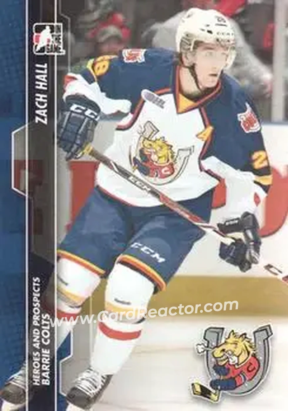 2013-14 In The Game Heroes and Prospects #1 - Zach Hall - Barrie Colts - Front
