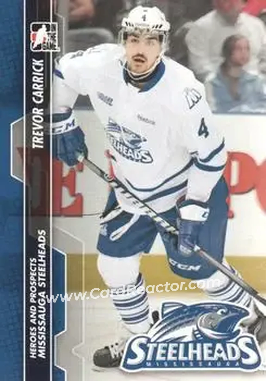 2013-14 In The Game Heroes and Prospects #18 - Trevor Carrick - Mississauga Steelheads - Front