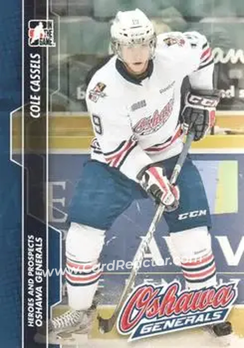 2013-14 In The Game Heroes and Prospects #19 - Cole Cassels - Oshawa Generals - Front 2013-14 In The Game Heroes and Prospects #19 - Cole Cassels - Oshawa Generals - Front
